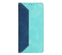 SNCLET Funda Teléfono para TCL 50 XL Carcasa de Cuero PU Cover Tipo Cartera con Ranuras para Tarjetas,Función de Soporte,Estilo Libro Cierre Magnético Funda para TCL 50 XL,Azul Oscuro/Verde