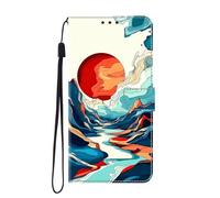 SNCLET Funda Tipo Cartera con Tapa de Piel para el Huawei P20 Pro Cuero Piel Wallet Case Flip Cover, con Soporte, Cierre magnético y Ranura para Tarjetas. Diseño: Manada de Ciervos