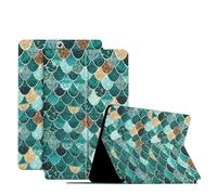 SNCLET para Samsung Galaxy Tab S2 8.0 Funda PU Cuero Flip Protectora Carcasa con Auto Wake/Sleep Función de Soporte Funda para Samsung Galaxy Tab S2 8.0 Case SM-T715,T710,T719,T713,Sirena Esmeralda