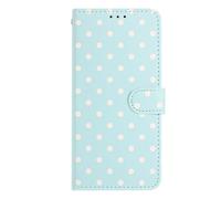 SNCLET Phone Cover con Tapa para Nokia C110 Funda Protectora TPU Bumper Tipo Cartera con Lunares,Funda de Cuero PU con Ranuras para Tarjetas Cierre Magnético para Nokia C110,Verde