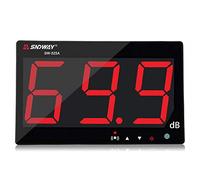 SNDWAY SW-525A - Medidor digital de nivel de sonido de 30-130 dB con pantalla LCD grande, medidor de ruido, decibelios montado en la pared