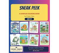 Sneak Peek: A Sampler Coloring Book for Kids Ages 4-12 - Try 4 Worlds: Animal Friends, Countries of the World, Greek Gods & Slavic Folklore
