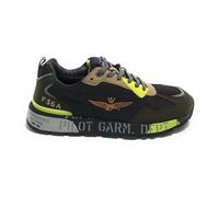 Sneaker Aeronautica Militare ecosuede/ nylon nero/ verde militare U25AR01 242SC276CT3380 41