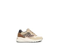 Sneaker Donna Nero Giardini Velour Sabbia, 39