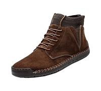 Sneaker Herren StraßEnlaufschuhe üBergrößE SchnüRhalbschuhe Outdoor Sportlich Gleitsicher Leichtetrekkingschuhe Mit Weich Dicke Sohle Leichtgewicht Hoch Oben Turnschuhe Hohe ElastizitäT, marrón, 43 EU