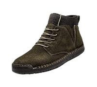 Sneaker Herren StraßEnlaufschuhe üBergrößE SchnüRhalbschuhe Outdoor Sportlich Gleitsicher Leichtetrekkingschuhe Mit Weich Dicke Sohle Leichtgewicht Hoch Oben Turnschuhe Hohe ElastizitäT, verde, 43 EU