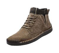 Sneaker Herren StraßEnlaufschuhe üBergrößE SchnüRhalbschuhe Outdoor Sportlich Gleitsicher Leichtetrekkingschuhe Mit Weich Dicke Sohle Leichtgewicht Hoch Oben Turnschuhe Hohe ElastizitäT, caqui, 45 EU