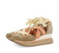 Sneakers Abiertos Beige con CUÑA para Mujer TOTNES