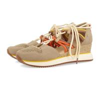 Sneakers Abiertos Beige Tipo Espadrille con CUÑA para Mujer IONA
