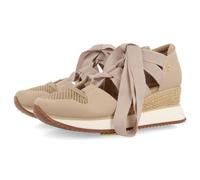 Sneakers Abiertos Beige Tipo Espadrille con Tiras para Mujer Muir