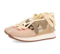 Sneakers Abiertos Nude con CUÑA para Mujer SAMOBOR