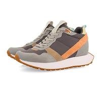 Sneakers Gris de inspiración Retro con cuña Interna para Mujer vincly