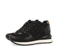 Sneakers Monocolor Negra con cuña Interna para Mujer lellig