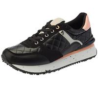 Sneakers Monocolor Negra y Detalles en flúor para Mujer Wiltz