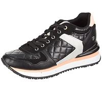 Sneakers Monocolor Negras de cuña Interna con Detalles en flúor para Mujer stockem