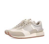 Sneakers Monocolor Plata con Base de Nylon y Piso de Media cuña para Mujer ebenau