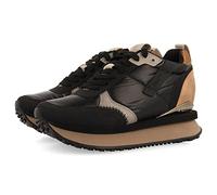 Sneakers Negras Monocolor Acolchadas con Detalles y cuña Interna para Mujer anif