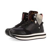 Sneakers Tipo botín de montaña en Negro con Mix de Prints para Mujer AURLAND