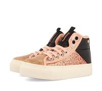 Sneakers tipo botín rosa con glitter para niña y niño calais