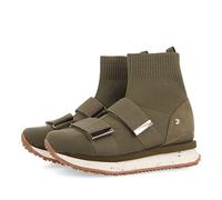 Sneakers Tipo calcetín Kaki con Correas Ajustables para Mujer elva