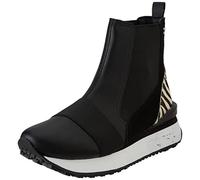 Sneakers Tipo Chelsea Negras con Animal Print para Mujer Harbin