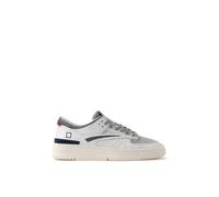 D.A.T.E. Zapatillas Torneo de piel blanca y ante gris M431TOCOWY Blanco 40, Color blanco., 40 EU
