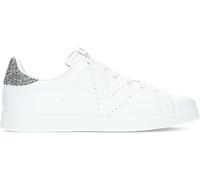 victoria Basket Tenis Piel & Trasera Glitter & Logotipo Troquelado 1125104 para Mujer Antracita 40