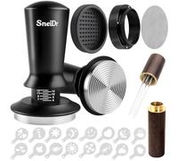 SneiDr Kit Cafe Barista 51mm Set 21 Piezas Tamper 51mm Espresso Calibrado Con Resorte Anillo Dosificador Puck Screen Herramienta WDT Alfombrilla Tamper Plantillas Latte Art Accesorios Barista