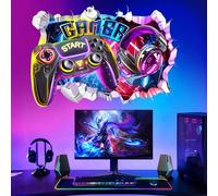 SneiDr Pegatinas de Pared Gamer Juegos Set Decorativo Pegatinas Gamer Con Consola de Juego y Mando Efecto Visual 3D de Consola Pegatinas Pared Decorativas Habitacion Gamer Infantil Juvenil Dormitorio