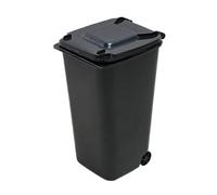 SNGUOQ 1 Uds Mini soporte organizador de cubo basura plástico escritorio for oficina, soluciones almacenamiento for sala manualidades estudio Para Oficina,Hogar(Black)