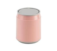 SNGUOQ 1 Uds. Papelera for escritorio, tipo prensa for el hogar, tapa elástica, Mini mesita de noche con, contenedor almacenamiento, cesta basura for cocina y baño Para Oficina,Hogar(Pink)