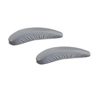 SNGUOQ 2 Fundas de Cuero for reposabrazos Silla, for Oficina, for, for Brazos elásticas Color sólido para Oficinas,Dalas De Reuniones(Light Grey)