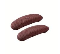 SNGUOQ 2 Fundas for reposabrazos de Silla Oficina, extraíbles, elásticas, Lavables, Tela elástica, Paquete Medio for para Oficinas,Dalas De Reuniones(Deep Coffee)