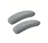 SNGUOQ 2 Fundas for reposabrazos de Silla Oficina, extraíbles, elásticas, Lavables, Tela elástica, Paquete Medio for para Oficinas,Dalas De Reuniones(Light Grey)