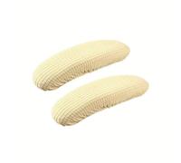 SNGUOQ 2 Fundas for reposabrazos de Silla Oficina, extraíbles, elásticas, Lavables, Tela elástica, Paquete Medio for para Oficinas,Dalas De Reuniones(Beige)