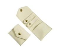 SNGUOQ 2 uds bolsa de joyería Mini almacenamiento portátil bolso Para Guardar Joyas(Beige)