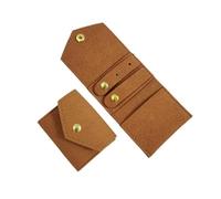 SNGUOQ 2 uds bolsa de joyería Mini almacenamiento portátil bolso Para Guardar Joyas(Brown)
