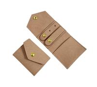 SNGUOQ 2 uds bolsa de joyería Mini almacenamiento portátil bolso Para Guardar Joyas(Khaki)