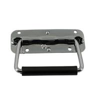 SNGUOQ 3 manijas de caja con resorte, metal for montaje en superficie agarre goma for gabinete, aluminio - 110 x 75 mm Para Maletas,Cajas De Madera