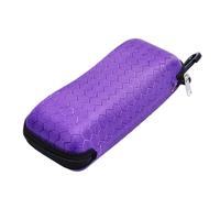 SNGUOQ Caja de almacenamiento for gafas, 2 uds., funda, viaje sol mujer, caja con cordón cremallera, fundas hombres Para Viajes Y Vacaciones(Purple)