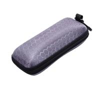 SNGUOQ Caja de almacenamiento for gafas, 2 uds., funda, viaje sol mujer, caja con cordón cremallera, fundas hombres Para Viajes Y Vacaciones(Gray)