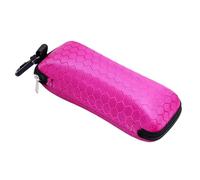 SNGUOQ Caja de almacenamiento for gafas, 2 uds., funda, viaje sol mujer, caja con cordón cremallera, fundas hombres Para Viajes Y Vacaciones(Red)