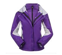 SNGUOQ Chaqueta de esquí trekking invierno for mujer, for acampar, escalar, una sola placa, impermeable, resistente al viento, gruesa, for senderismo Para Campings Y Parques Acuáticos(PURPLE,S)