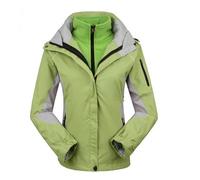 SNGUOQ Chaqueta de esquí trekking invierno for mujer, for acampar, escalar, una sola placa, impermeable, resistente al viento, gruesa, for senderismo Para Campings Y Parques Acuáticos(Green,XXL)