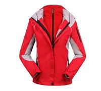 SNGUOQ Chaqueta de esquí trekking invierno for mujer, for acampar, escalar, una sola placa, impermeable, resistente al viento, gruesa, for senderismo Para Campings Y Parques Acuáticos(Red,L)