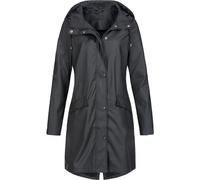 SNGUOQ Chaqueta impermeable con capucha y talla grande for mujer, resistente al viento, larga, for exteriores Para Campings Y Parques Acuáticos(Black,L)