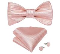 SNGUOQ Conjunto de broche y gemelos cuadrados bolsillo con pajarita lazo liso for hombre for boda Para Fiestas Y Reuniones(Color6)