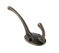 SNGUOQ Ganchos Retro for ropa de 10/20 piezas, perchero metálico montado en la pared, colgador almacenamiento for el hogar doble cabeza for dormitorio Para Vestidores Y Dormitorios(20Pcs,4x8.5cm)