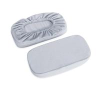 SNGUOQ Juego de 2 Fundas for reposabrazos Silla Oficina, Terciopelo esponjado, en 4 Colores, for Codos y antebrazos para Oficinas,Dalas De Reuniones(Light Grey)