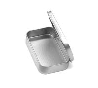 SNGUOQ Mini Caja de Lata vacía Rectangular Metal, Cajas Empuje hojalata, contenedores con bisagras, Organizador pequeño Almacenamiento, 2 uds para Artículos Escolares Bolígrafos(Color 2)
